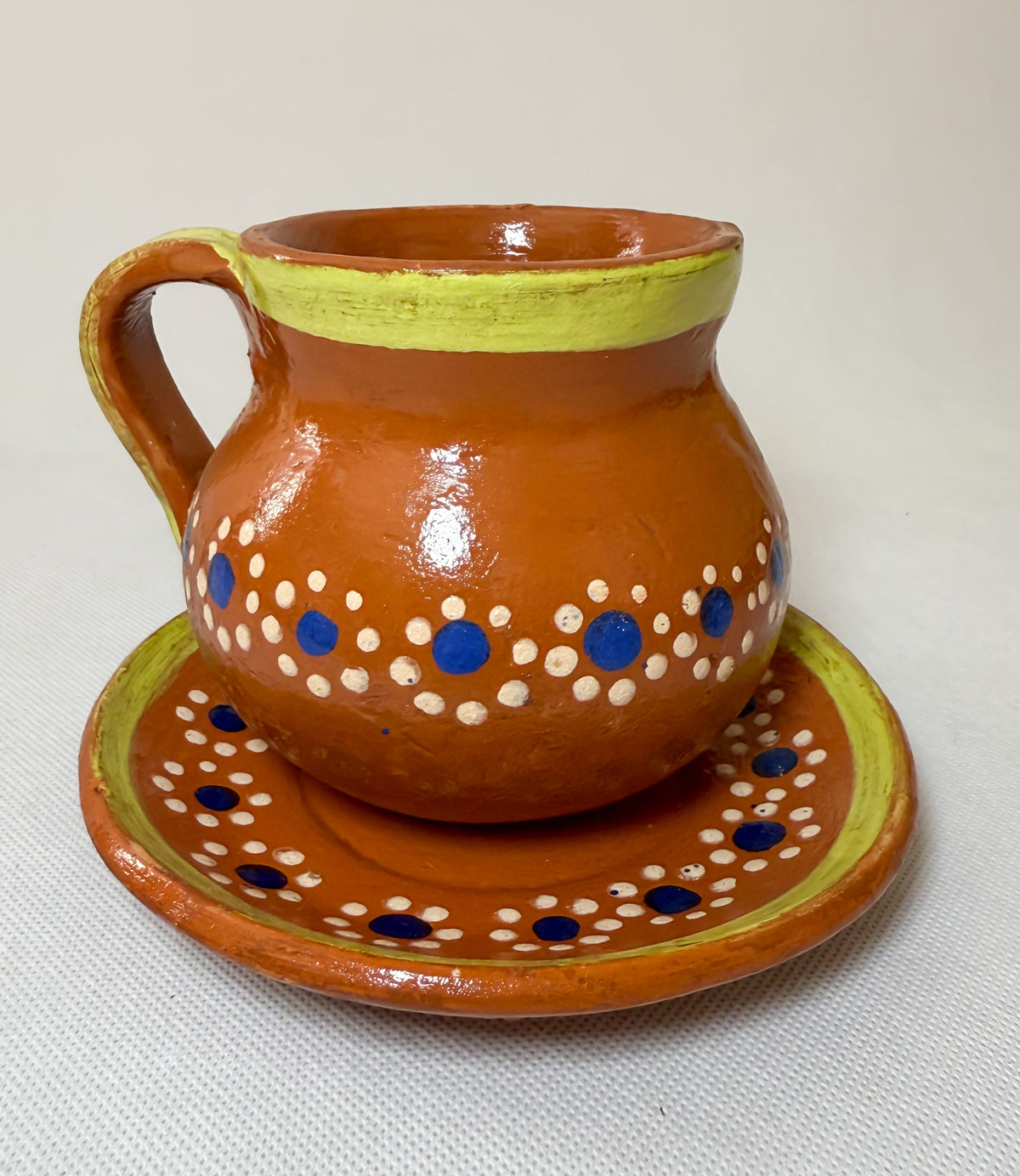 Traditional Mexican Tea Pot Set 16pc - Juego de Te Barro