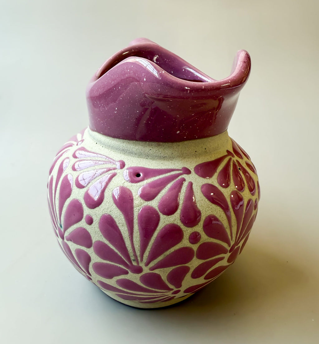 Talavera Style Clay Pitcher - Engobe Jarra Barro