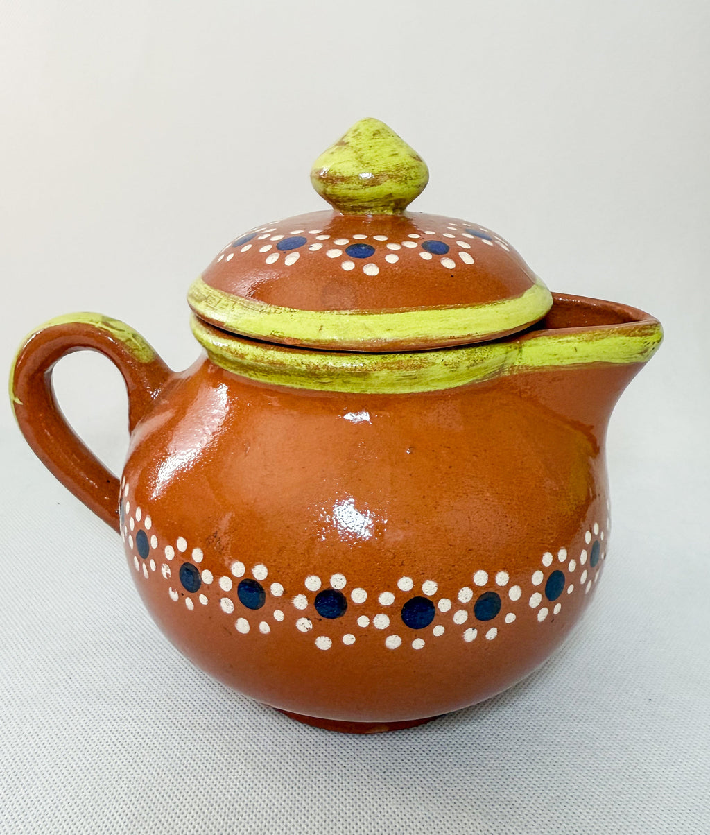 Traditional Mexican Tea Pot Set 16pc - Juego de Te Barro
