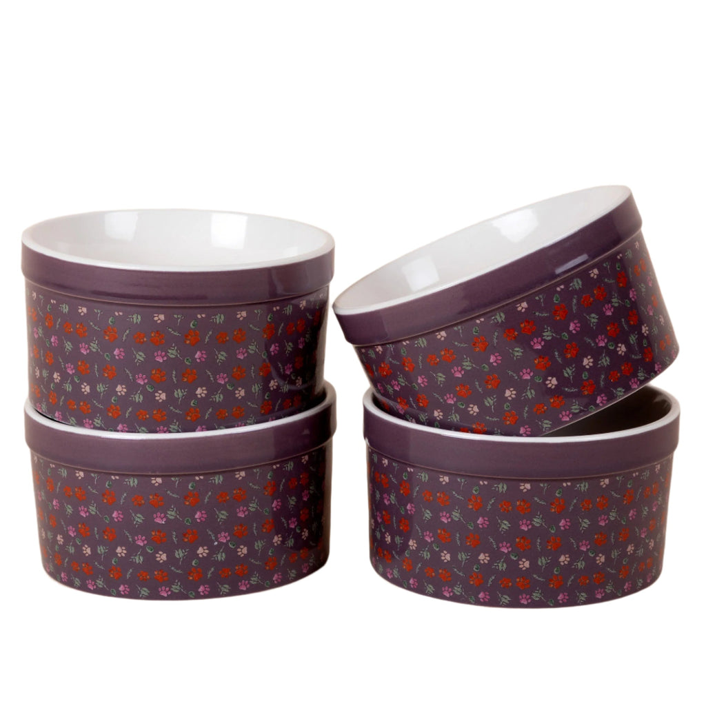 Paw Print Large Oven-Safe Ramekin - Set of 4 - 14oz