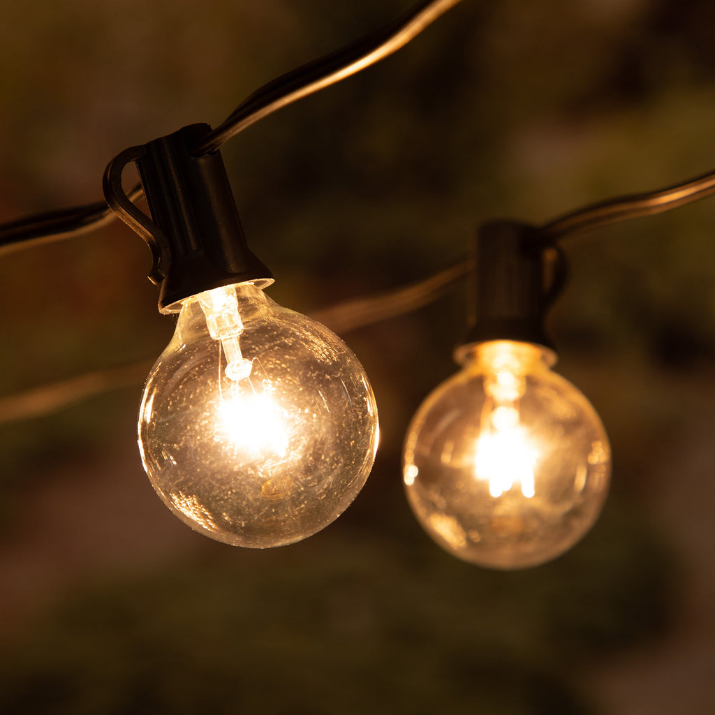 Incandescent Globe String Lights — Warm White Outdoor Patio Lights for Cottage Garden & Backyard Ambiance