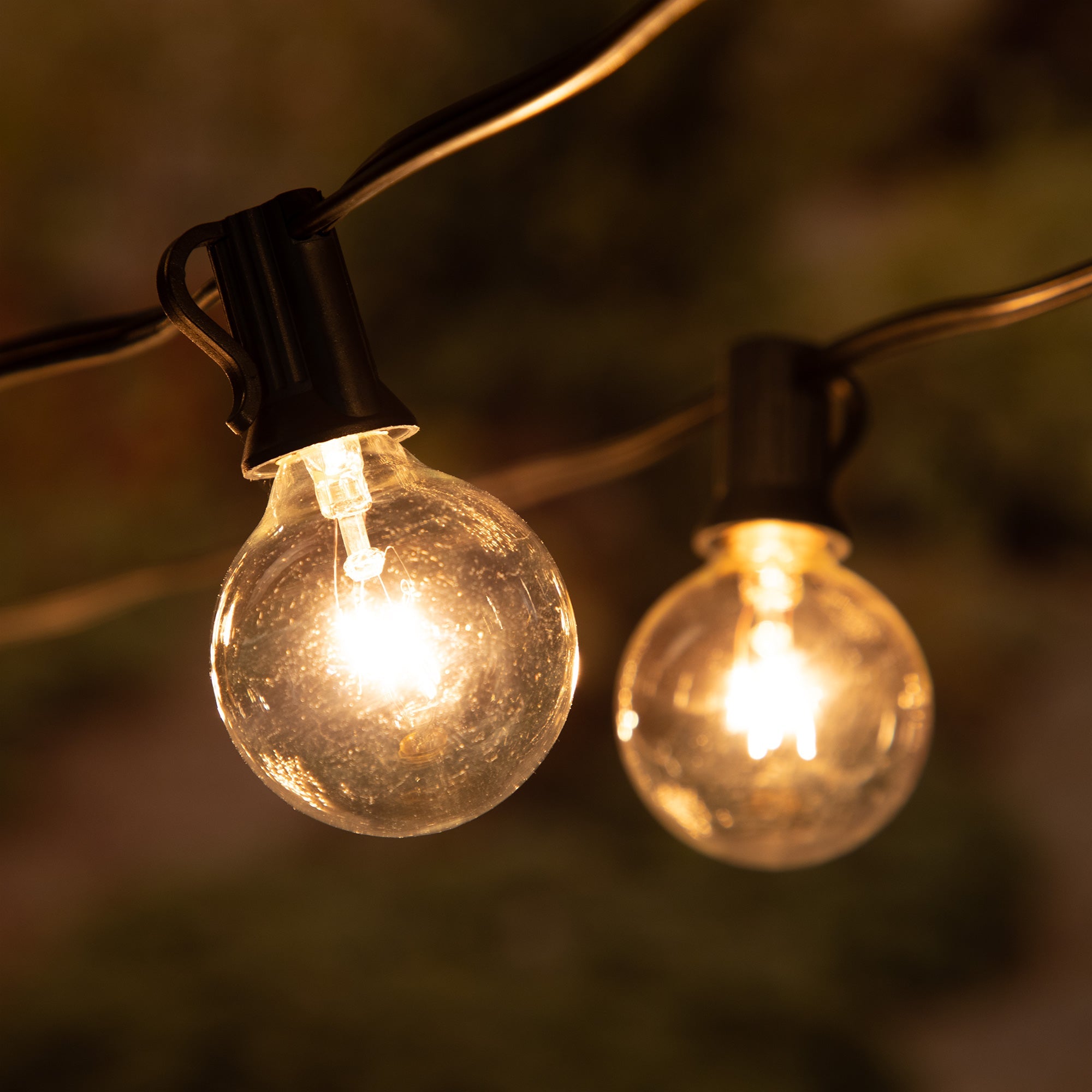 Incandescent Globe String Lights — Warm White Outdoor Patio Lights for Cottage Garden & Backyard Ambiance