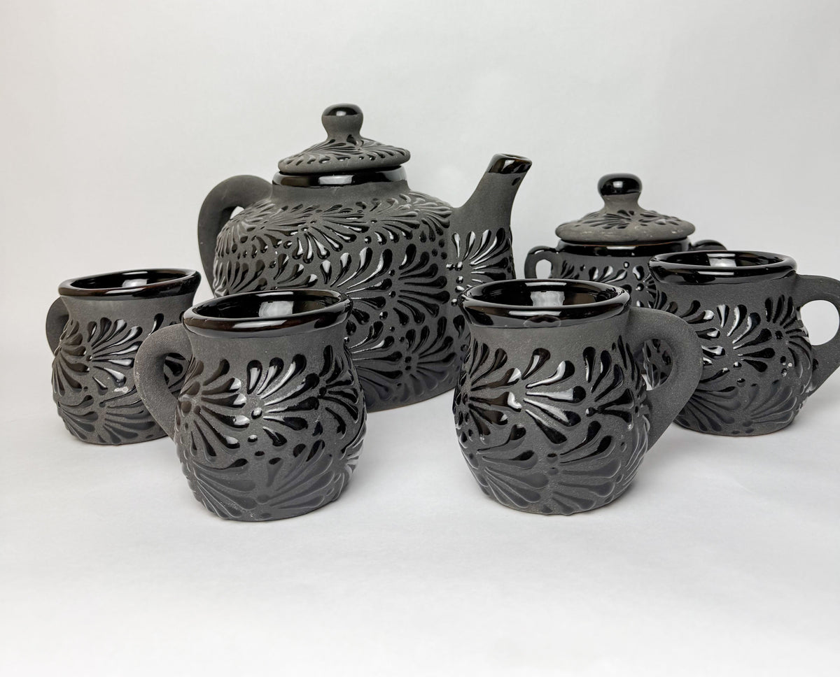 Mexican Talavera Style Tea Set 6pc - Juego de Te