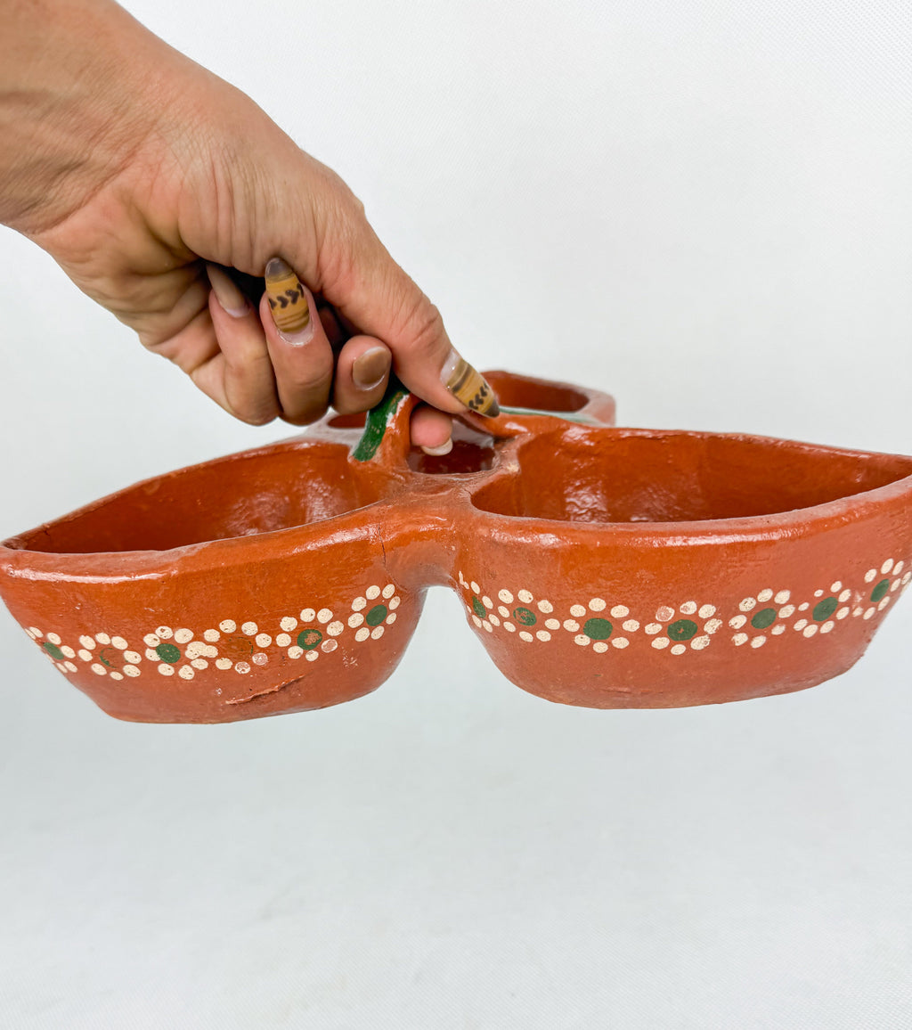 Traditional Clay bowl 3 in 1 - Salsera 3 en 1