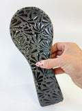 Mexican Black Talavera Style Spoon Rest Engobe - Porta Cuchara Engobe