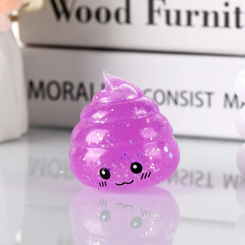 Squishy Poo Stress Ball | Novelty Glitter Fidget Toy for Stress Relief