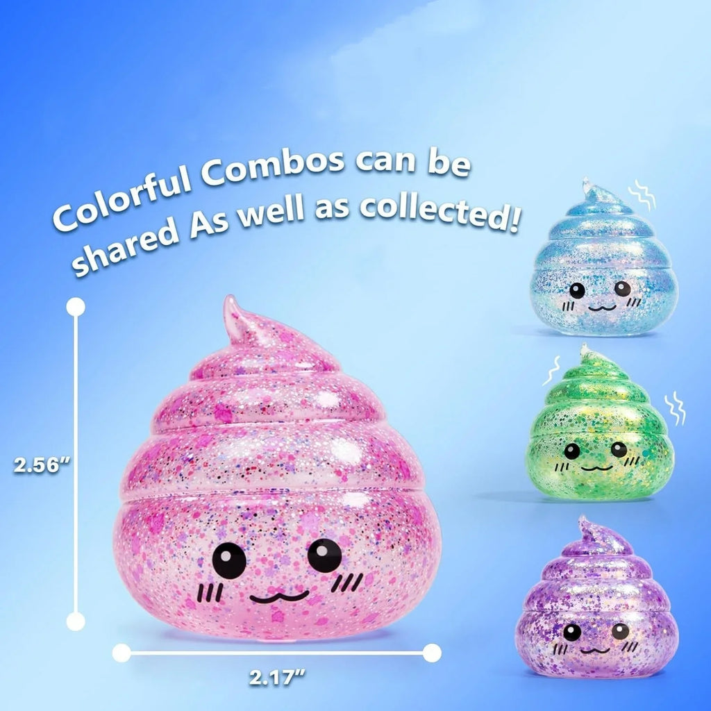 Squishy Poo Stress Ball | Novelty Glitter Fidget Toy for Stress Relief