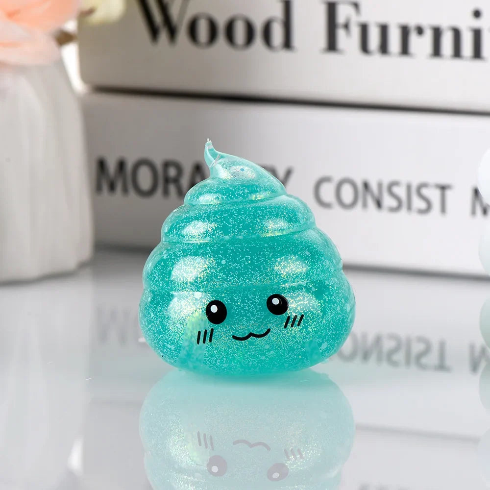 Squishy Poo Stress Ball | Novelty Glitter Fidget Toy for Stress Relief