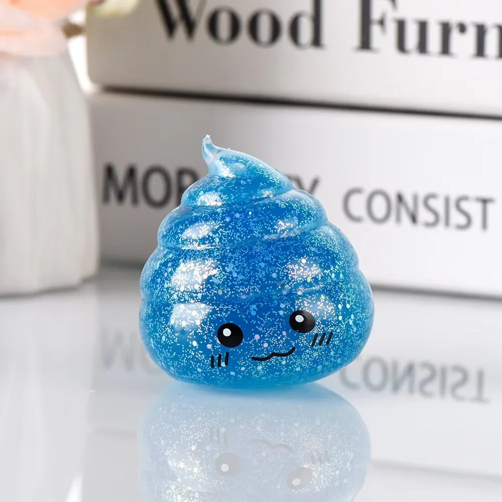 Squishy Poo Stress Ball | Novelty Glitter Fidget Toy for Stress Relief