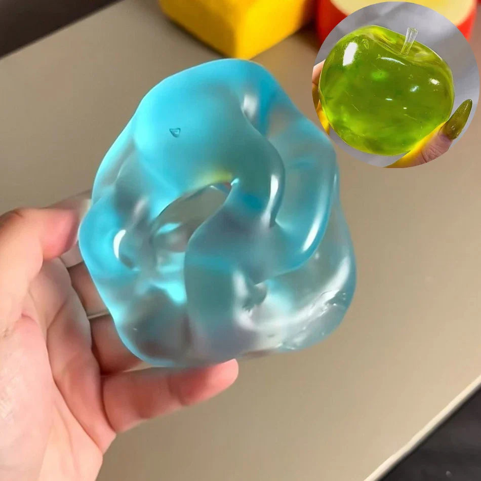 Green Apple Stress Ball | Squeeze Toy for ADHD Autism Slow Rebound Fidget Sensory Toy