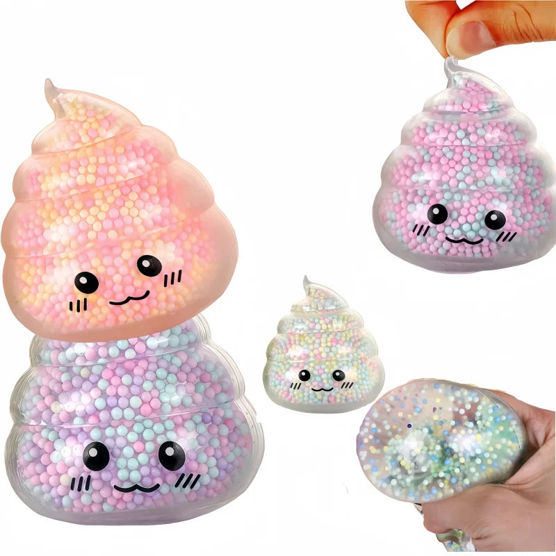2PCS Squishy Poop Stress Relief Balls | Colorful Fidget Toys for Stress and Fun