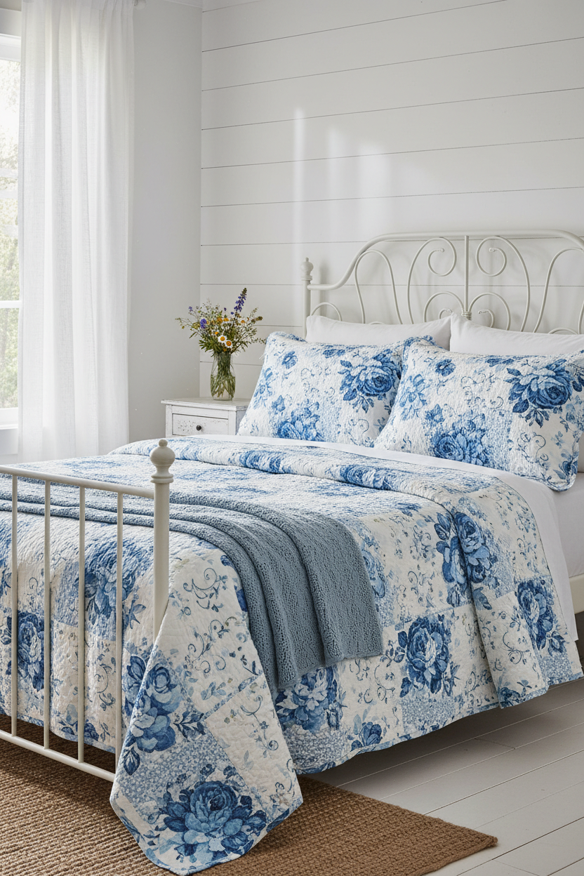 Floral Petal Dance Quilt Lifestyle